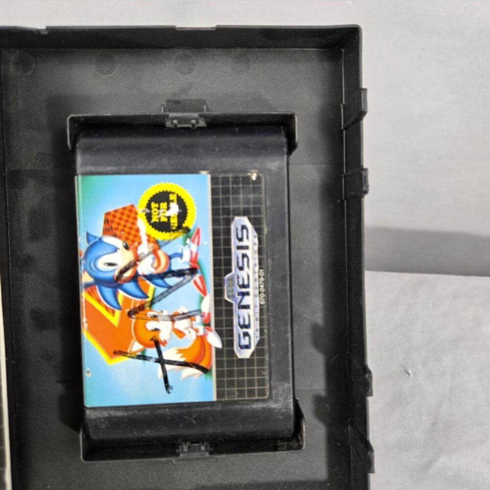 Sonic the Hedgehog 2 SEGA Genesis 1992 Authentic game Book Case tested Works - Picture 3 of 5
